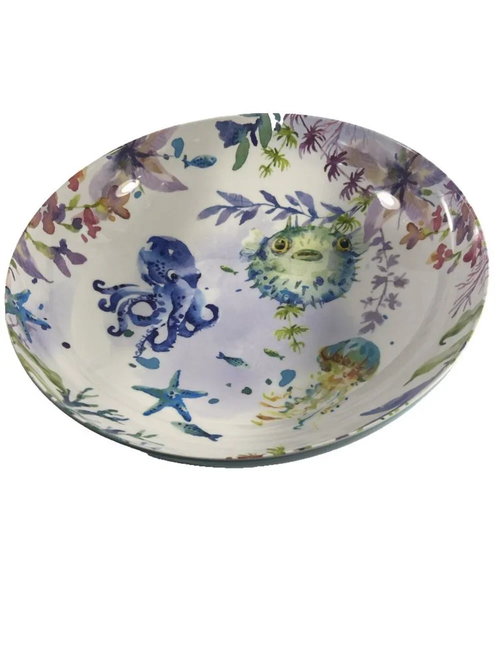 Pier 1 Sea Life Melamine Serving Bowl 12